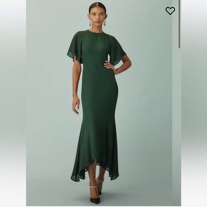 NWOT Reformation Carletta Dress in Forest Green size 0